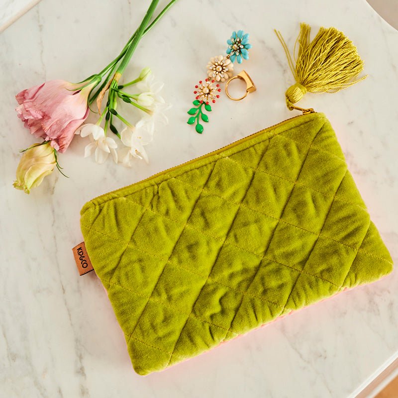 Tuscan Sunset Velvet Cosmetics Purse One Size