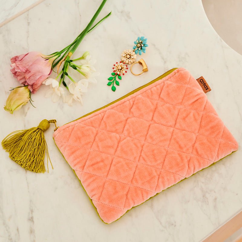 Tuscan Sunset Velvet Cosmetics Purse One Size