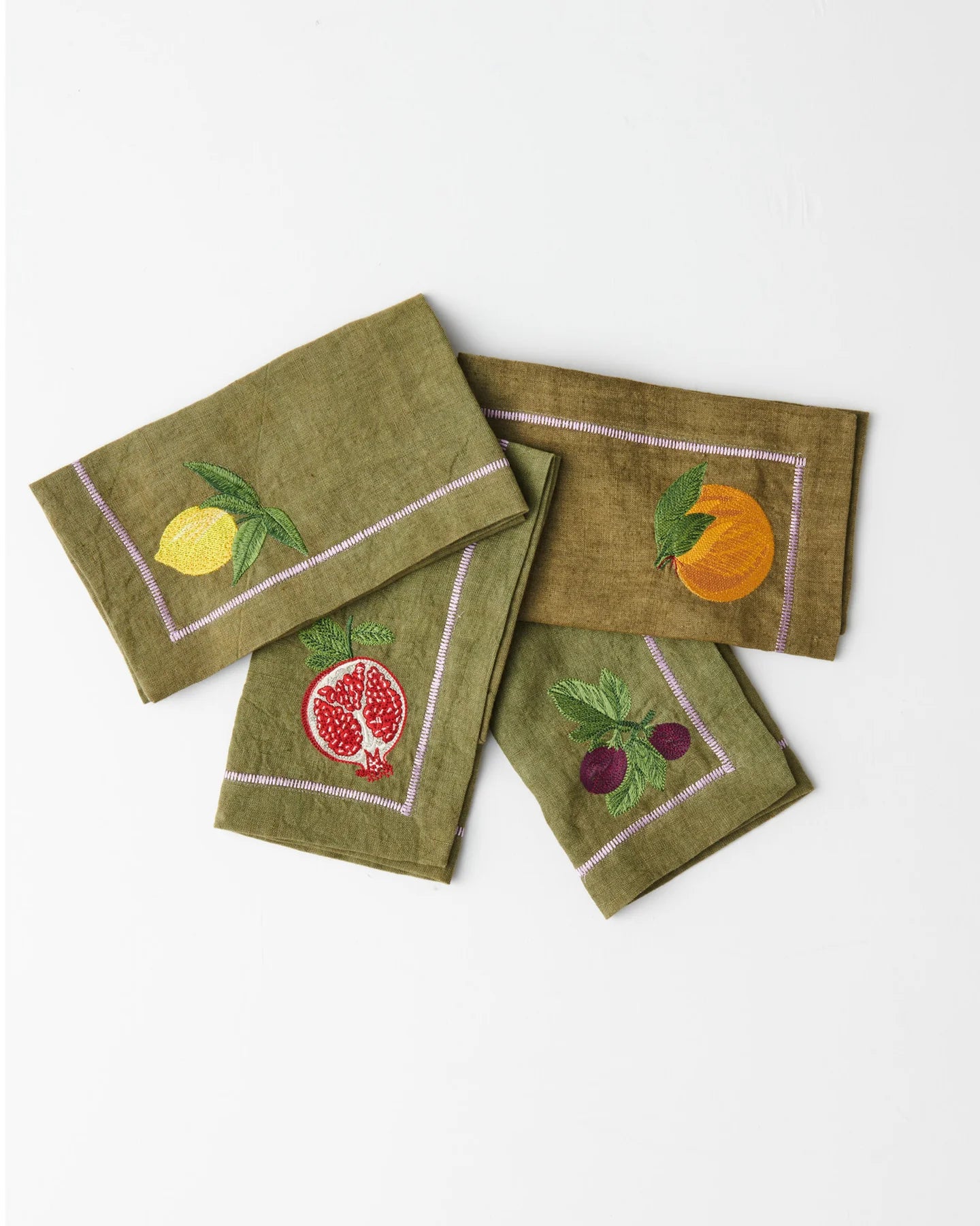 Autumn Fruits Linen Napkin 4P