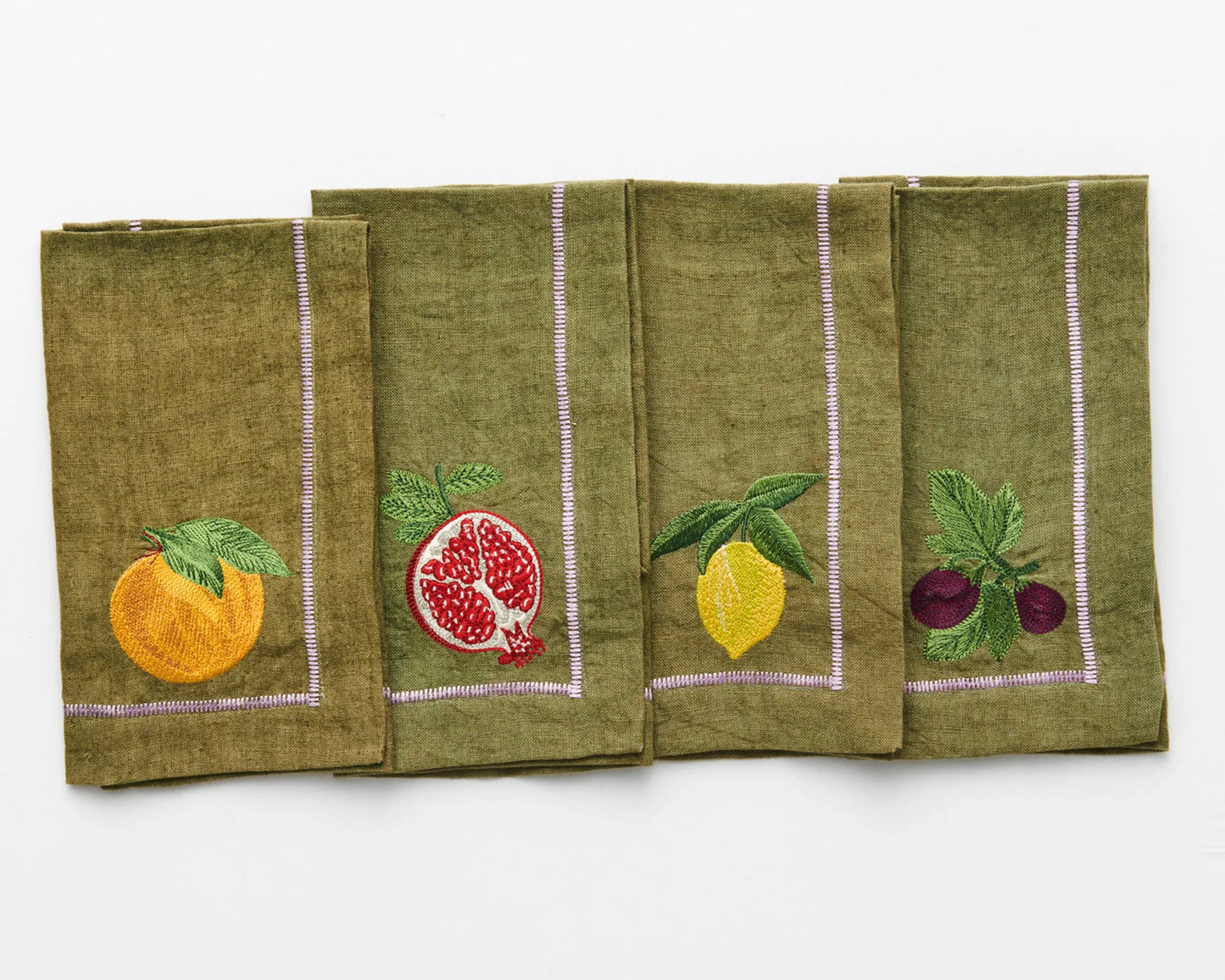 Autumn Fruits Linen Napkin 4P