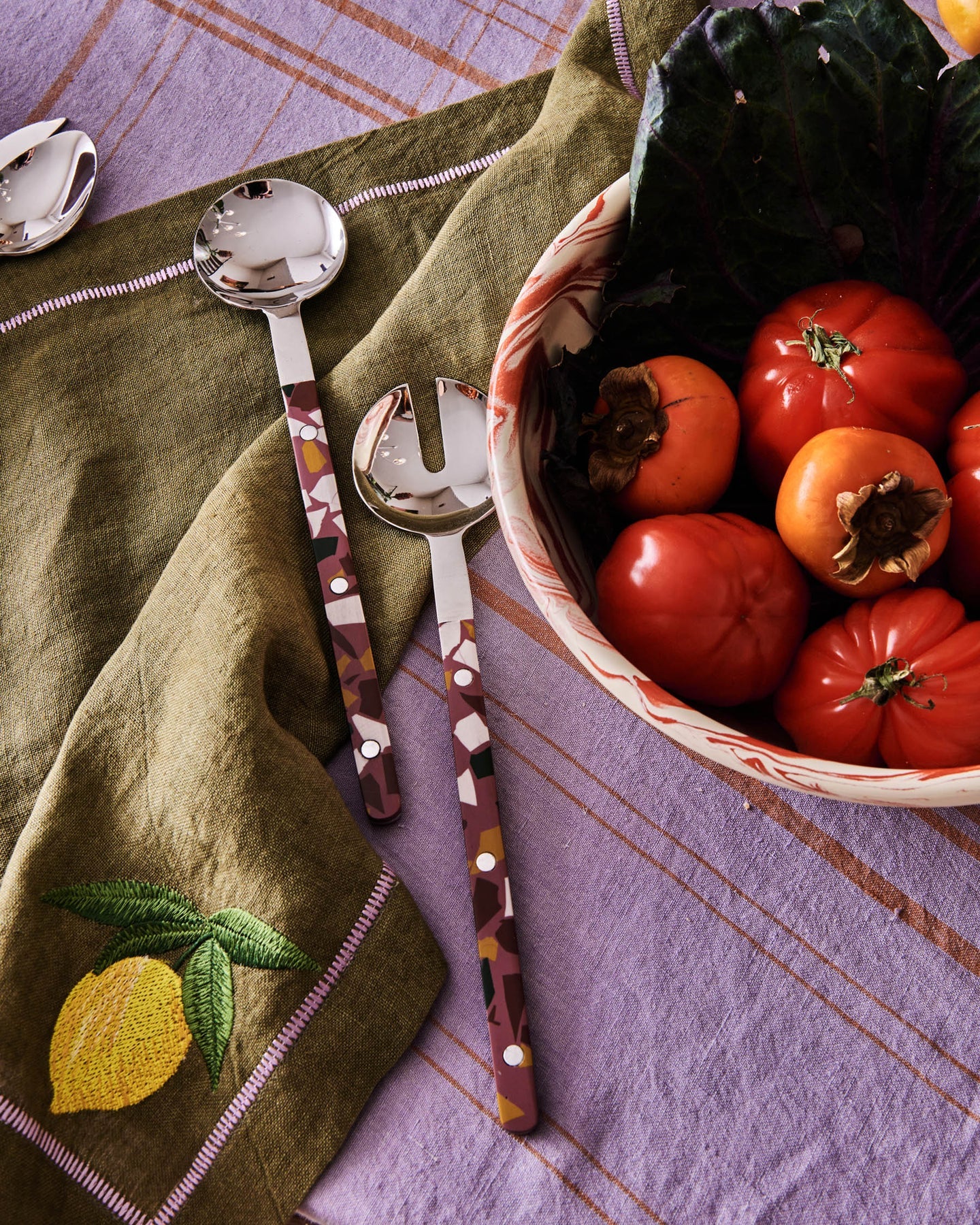 Autumn Fruits Linen Napkin 4P