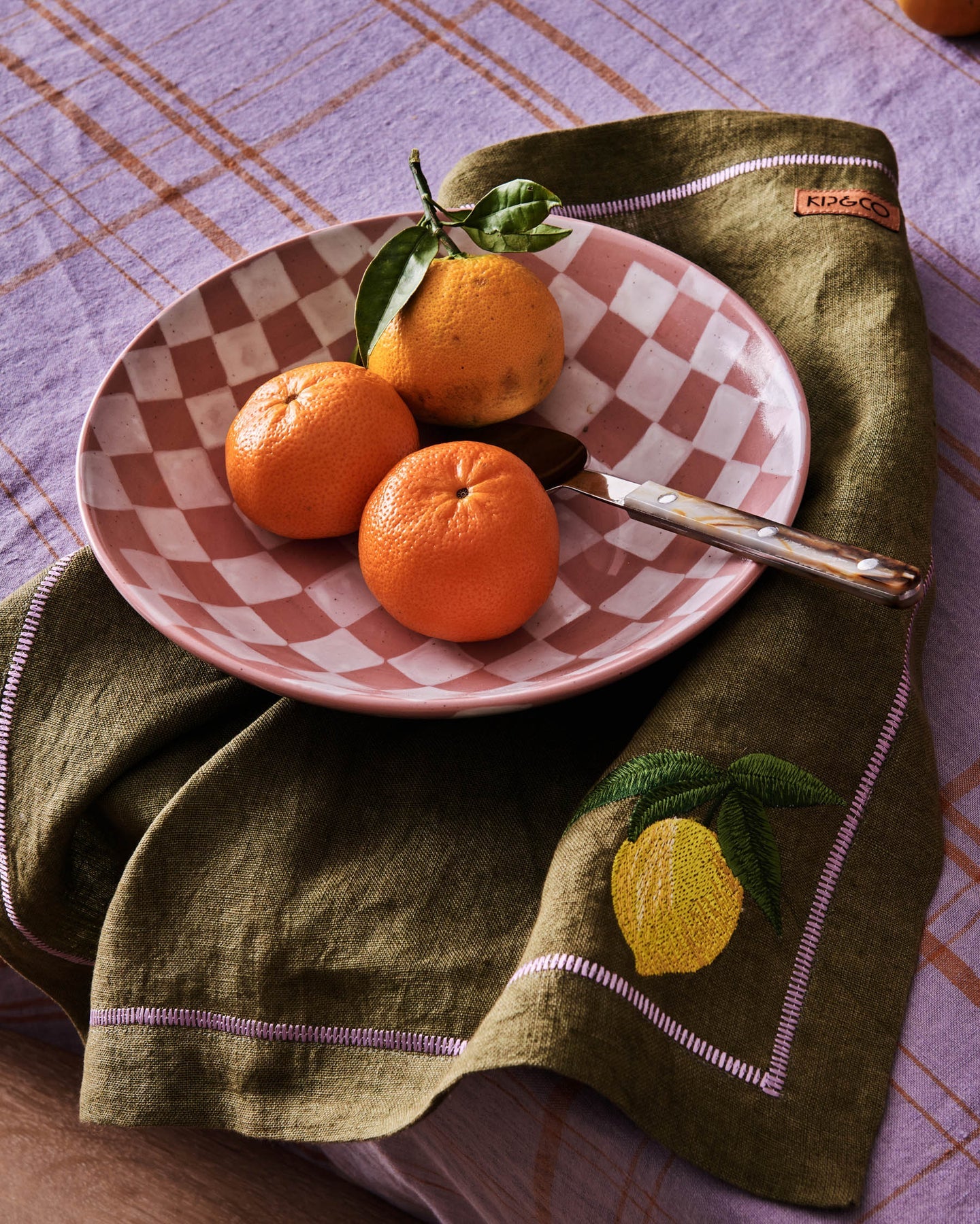 Autumn Fruits Linen Napkin 4P