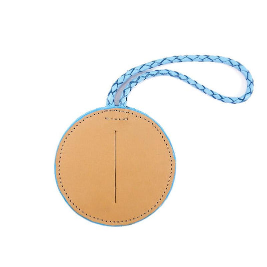 Georgie Paws Round Leather Poo Bag