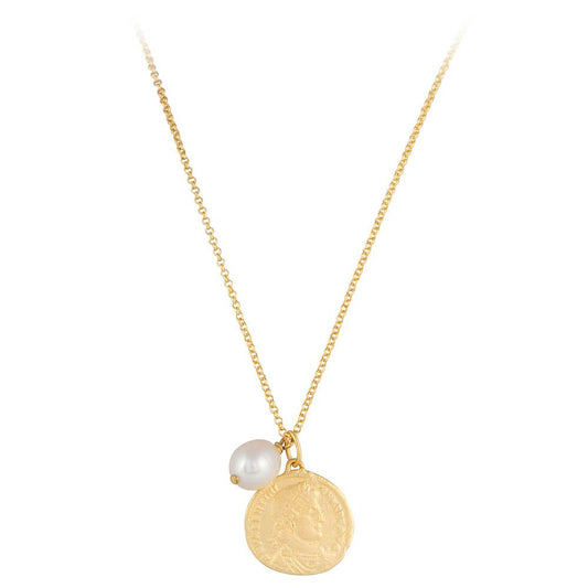 Fairley Ancient Coin Pearl Necklace