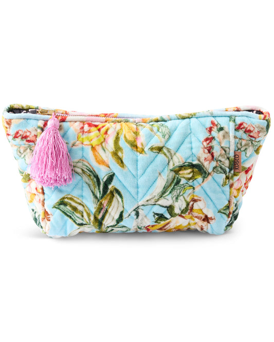 SOMERSET BLUE VELVET TOILETRY BAG
