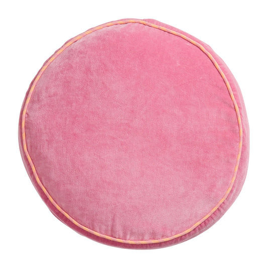 Castilo Round Velvet Cushion Rosewater