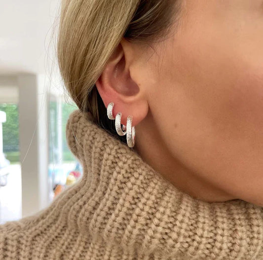 Fairley Antique Silver Maxi Hoops