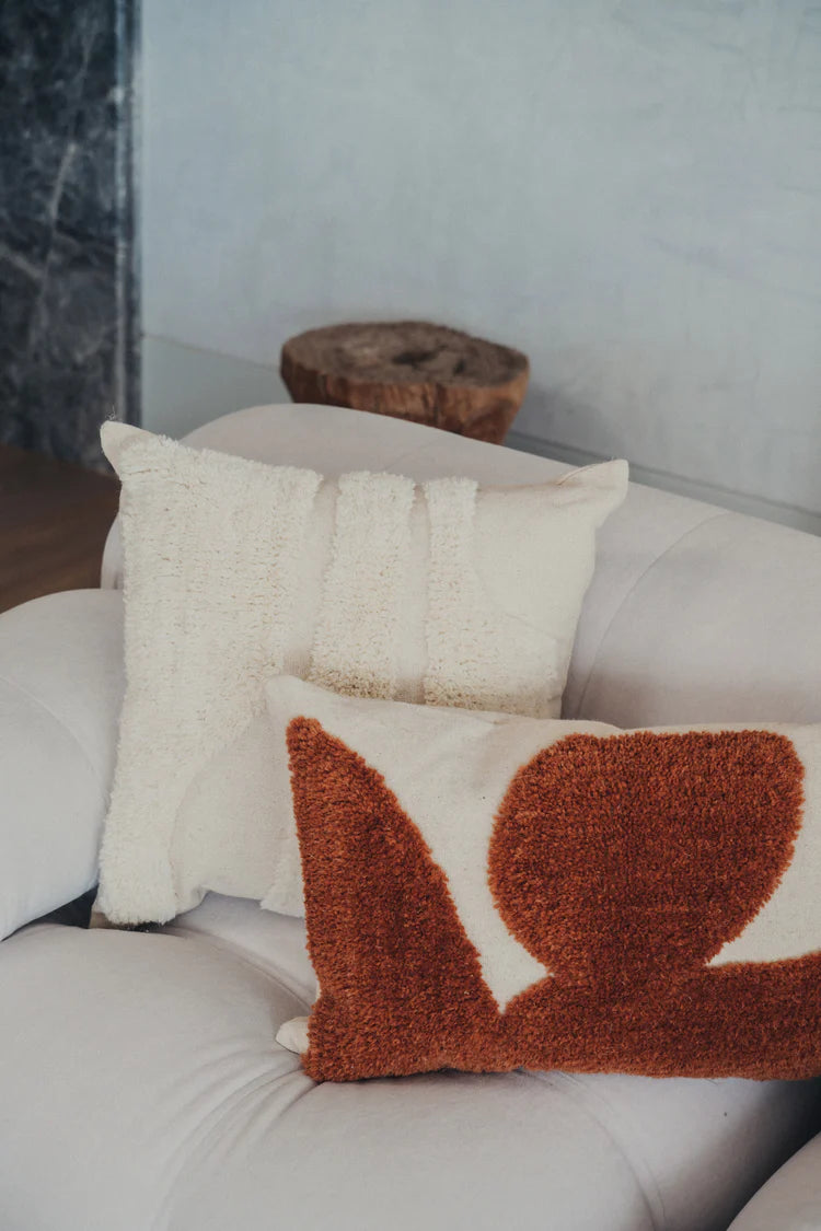 Saarde`Abstract Square Cushion Ivory