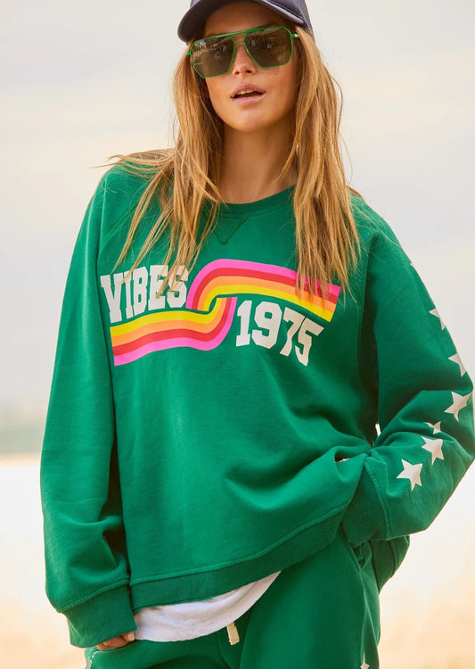 Hammill and Co VINTAGE VIBES EMERALD SWEAT