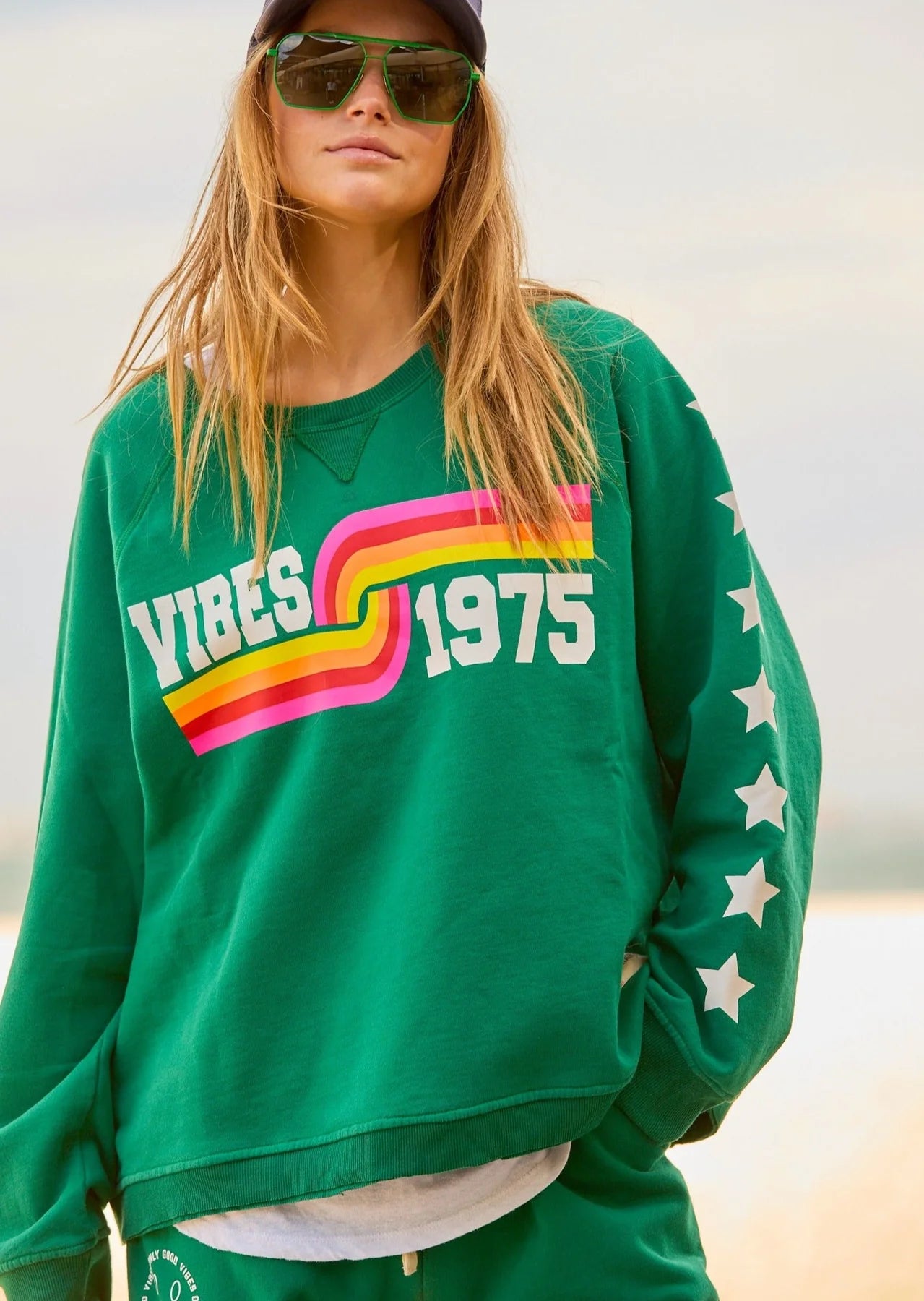 Hammill and Co VINTAGE VIBES EMERALD SWEAT