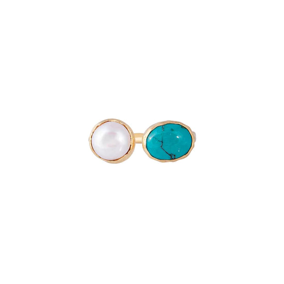 Fairley Pearl & Turquoise Ring