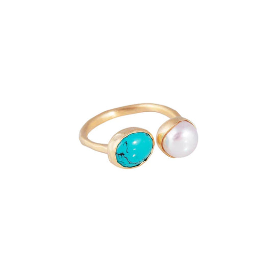 Fairley Pearl & Turquoise Ring