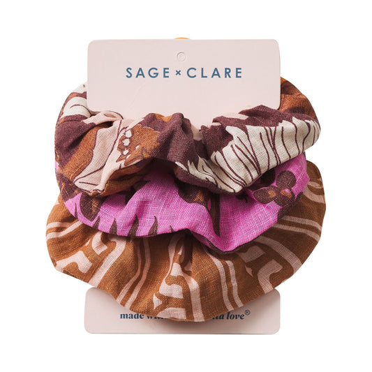 Sage x Clare Safia Scrunchie Set