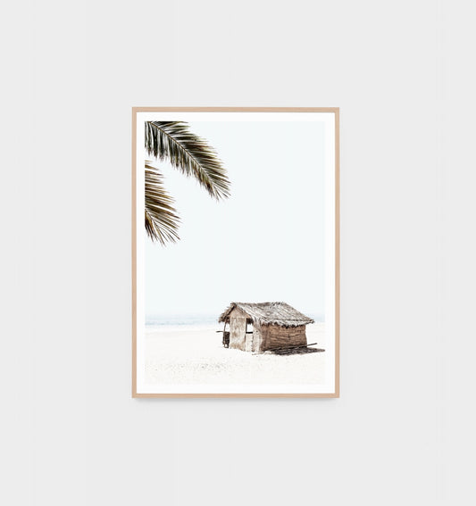Framed Print Tropical Hut 87x122
