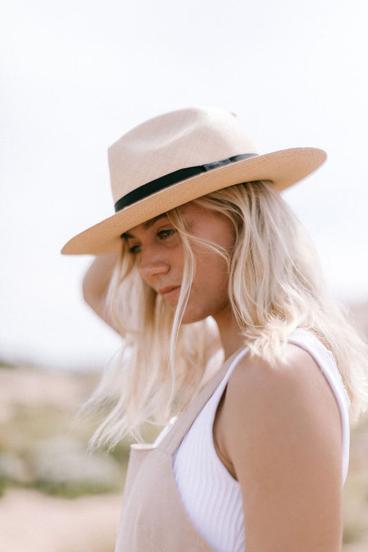 Panama Hat Fedora Sand