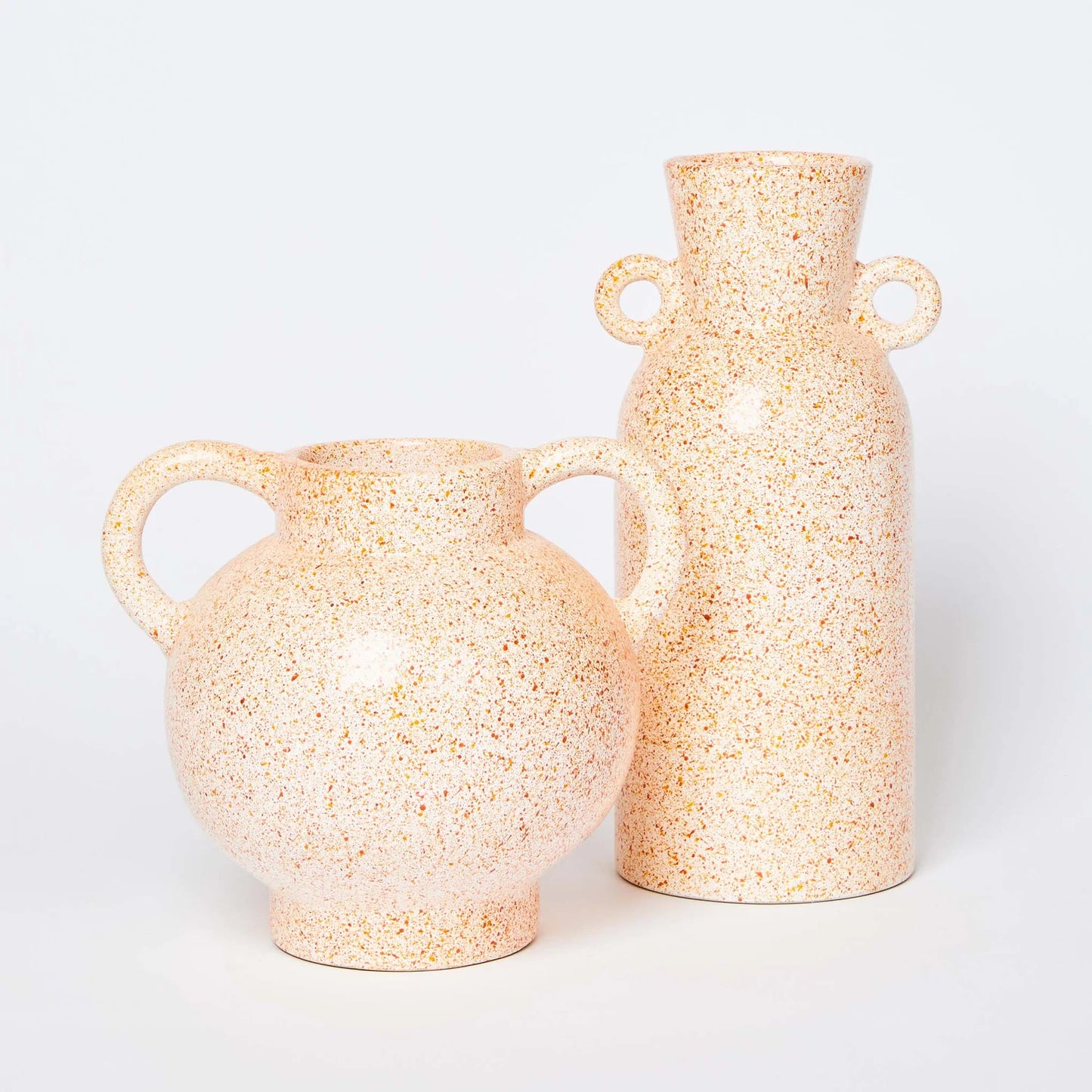 Bonnie and Neil Vase Speckled Amber Tall